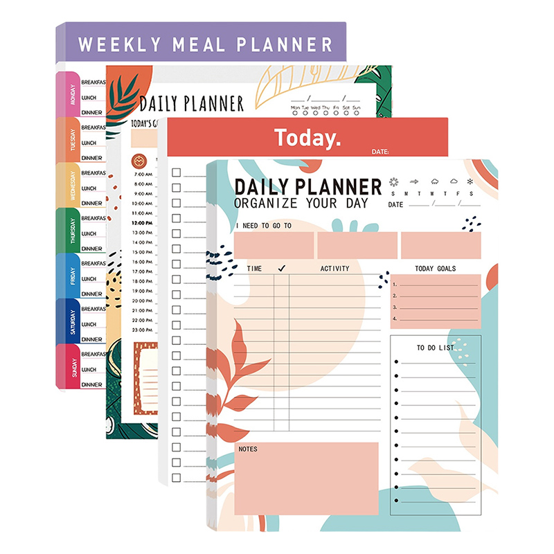Meal Plan Notepad - 磁気デイリープランナーメモ帳 52 枚切り取り To-Do リスト冷蔵庫メッセージボード食事プランナースケジュールノートブックホームスクール用