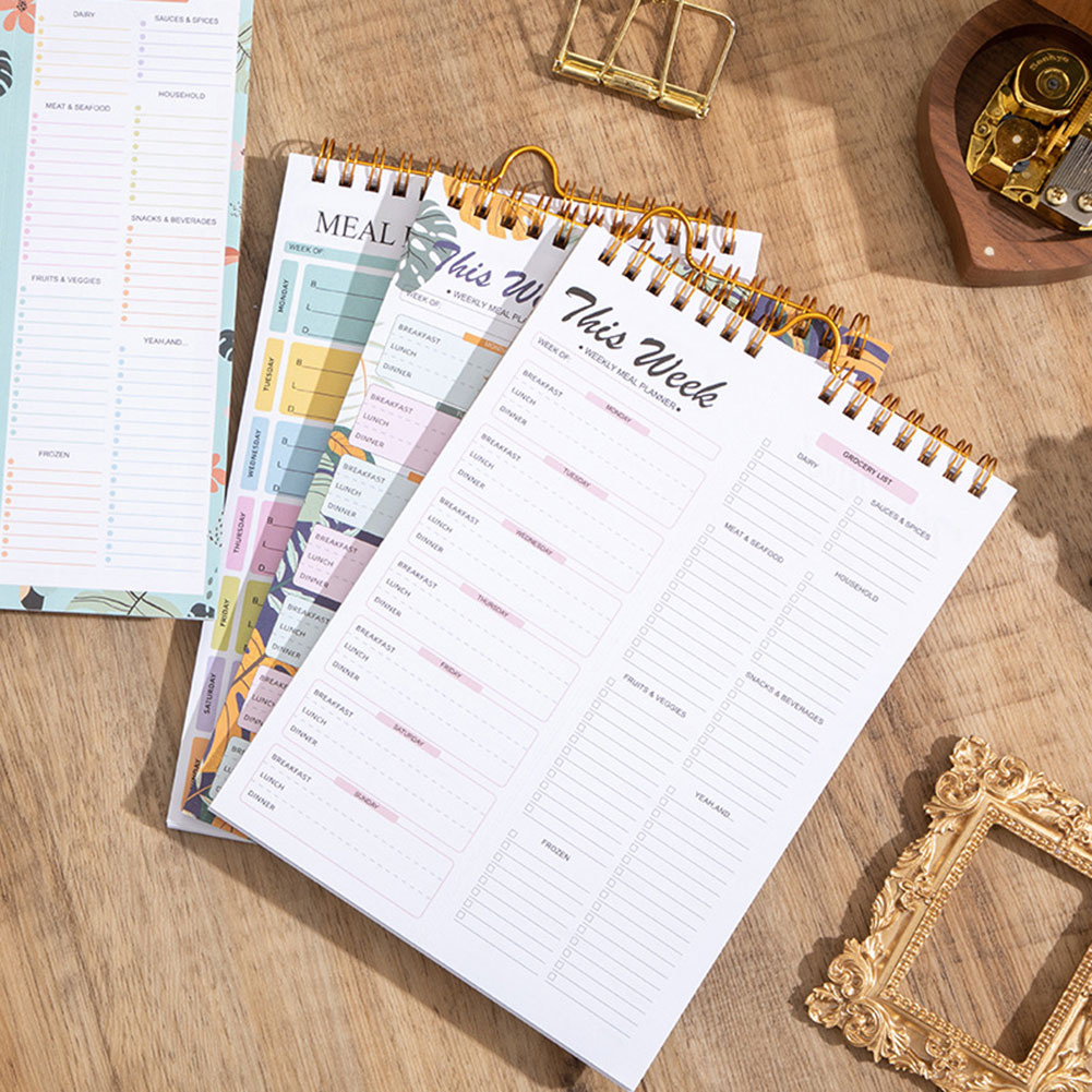 朝食ランチディナーウィークリー食事プランナー買い物リスト付き - Meal Plan Notepad のレビューと価格