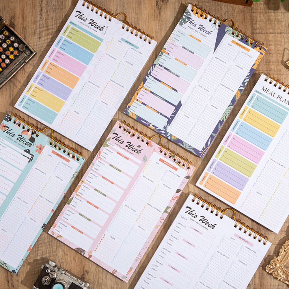 朝食ランチディナーウィークリー食事プランナー買い物リスト付き - Meal Plan Notepad のレビューと価格