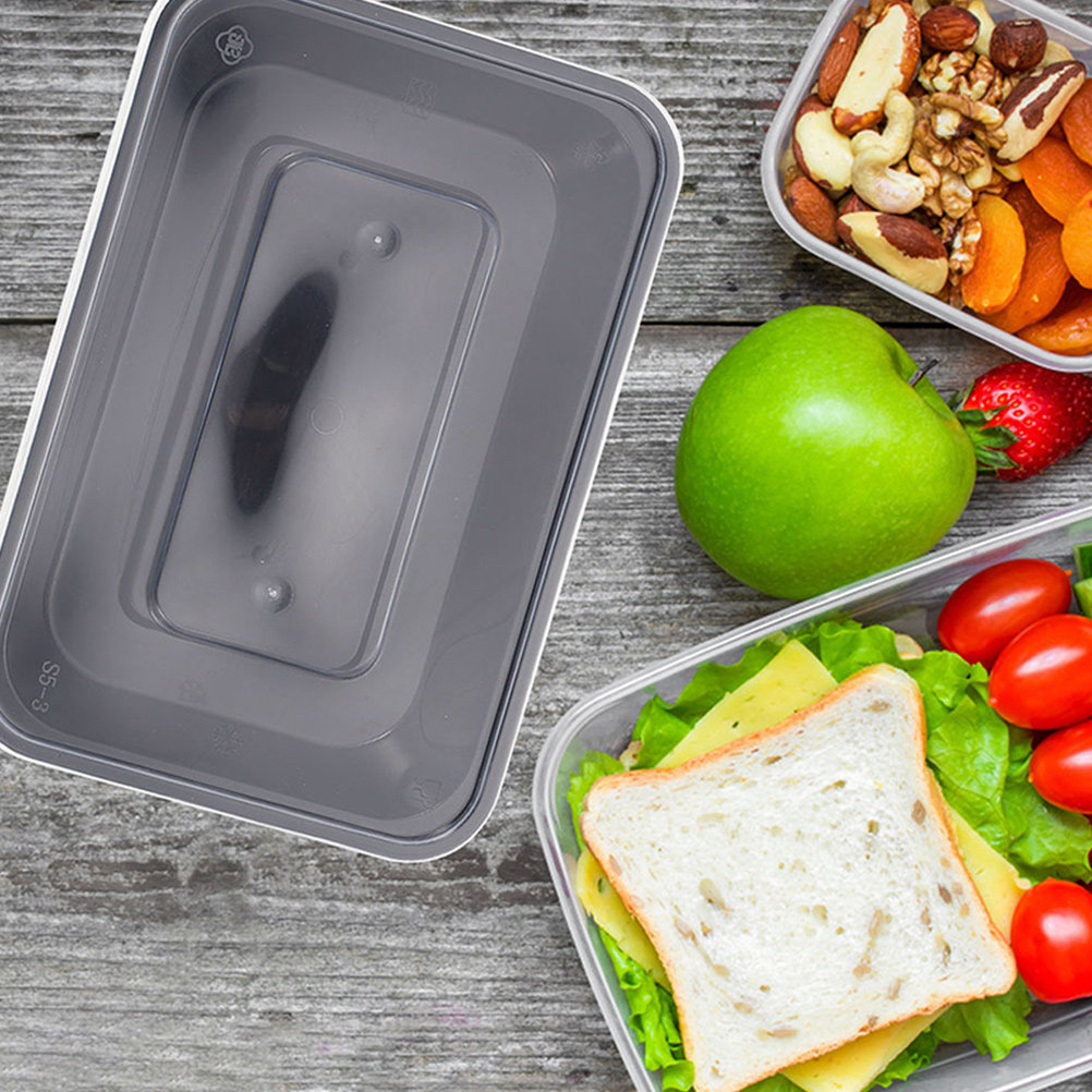 50個入り使い捨て長方形食品容器 蓋付き 持ち帰り用調理済み - Meal Prep With Rice のレビューと価格