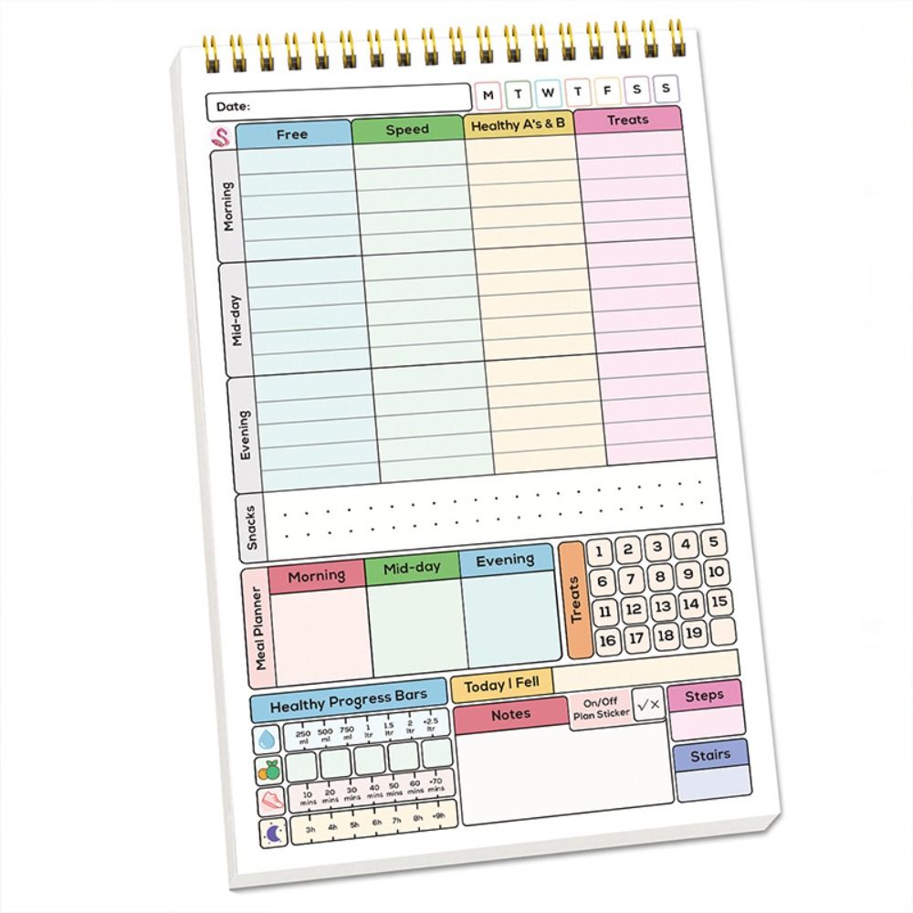 新しいA5デイリーカロリープランナーノートブック、再利用可能 - Meal Plan Notepad のレビューと価格