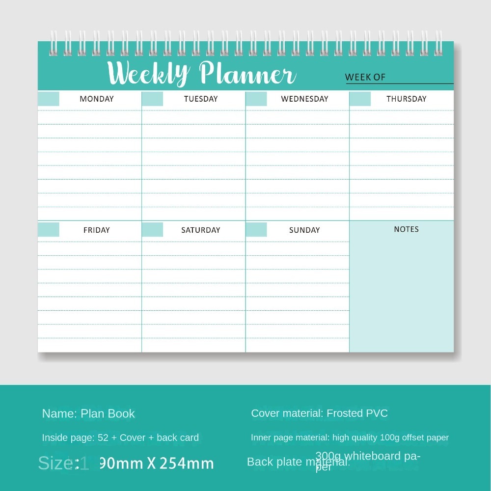 ワイドトゥドゥプランナー ウィークリープランニングノートパッ - Meal Plan Notepad のレビューと価格