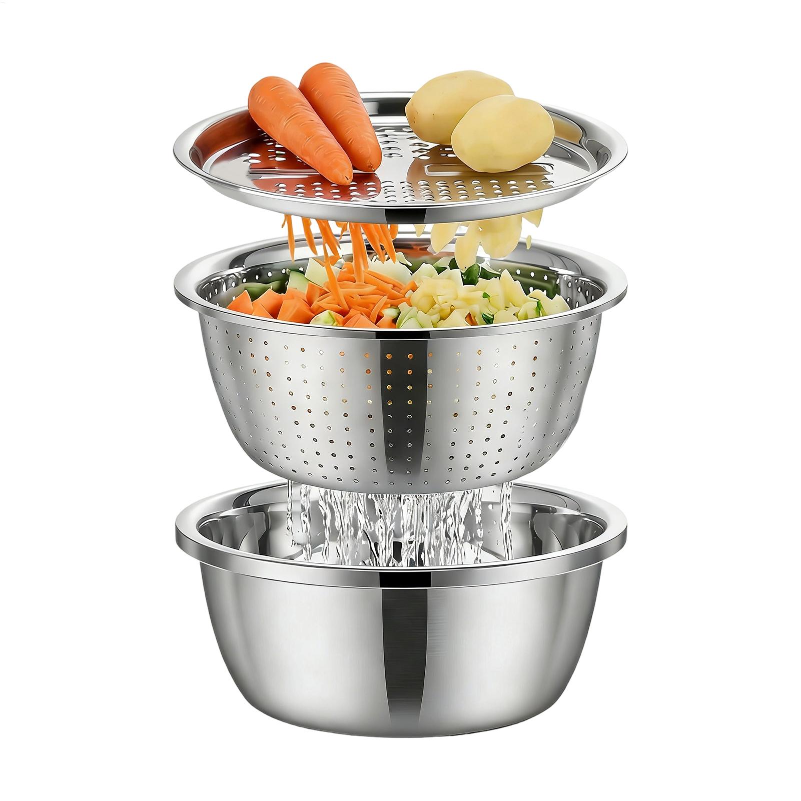 ステンレス製ザル・水切りボウル 26cm 野菜・果物・米・パ - Meal Prep Pasta のレビューと価格