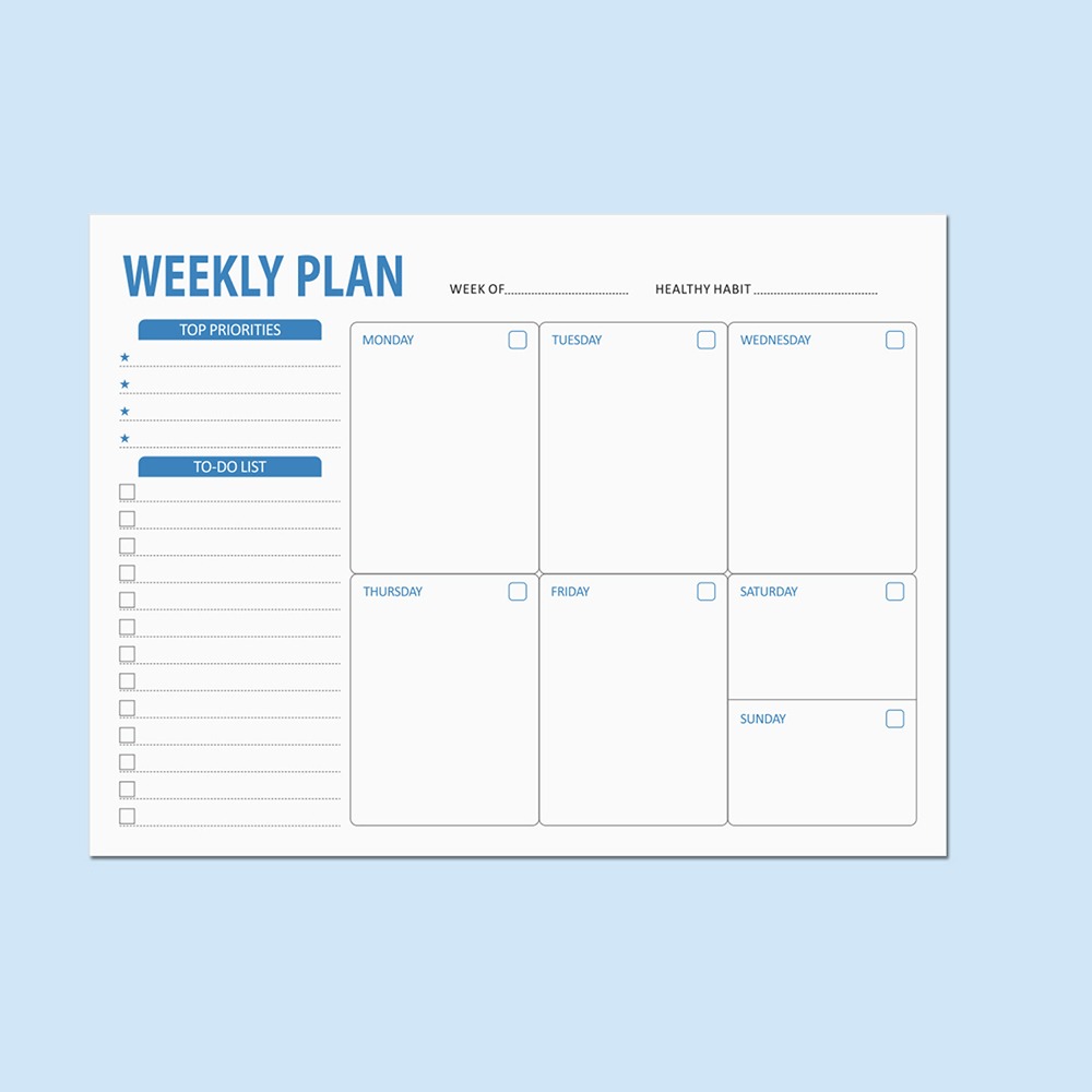 ワイドトゥドゥプランナー ウィークリープランニングノートパッ - Meal Plan Notepad のレビューと価格