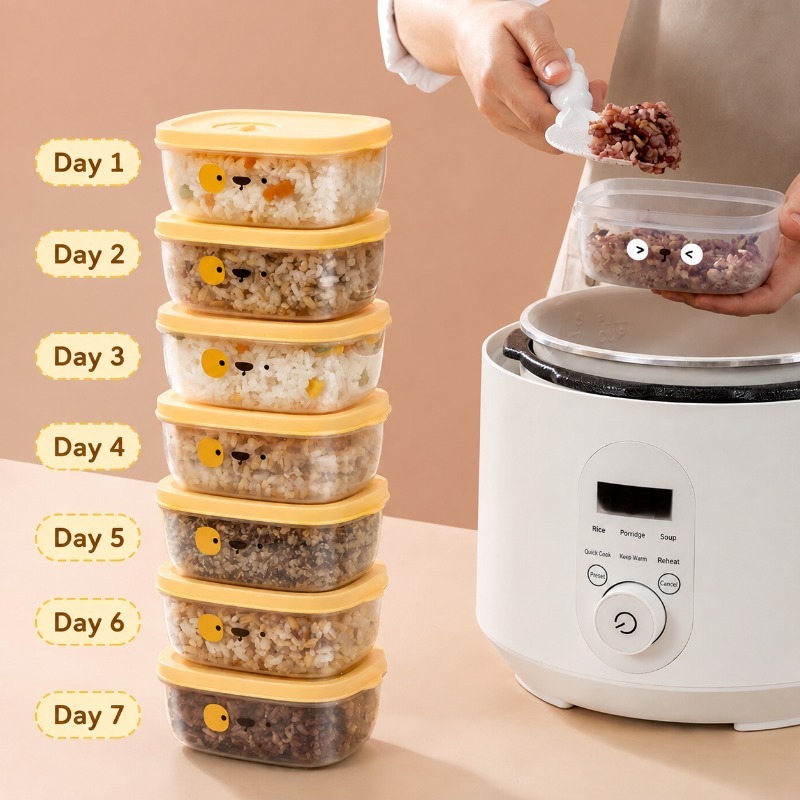 食品グレードのポーションコントロール食品容器、マルチグレイン - Meal Prep For Weight Loss のレビューと価格
