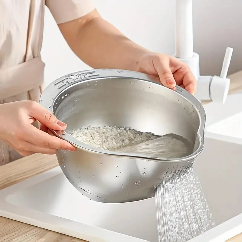 錆びないステンレス製米とぎざる、ストレーナーボウル、パスタ、 - Meal Prep Pasta のレビューと価格