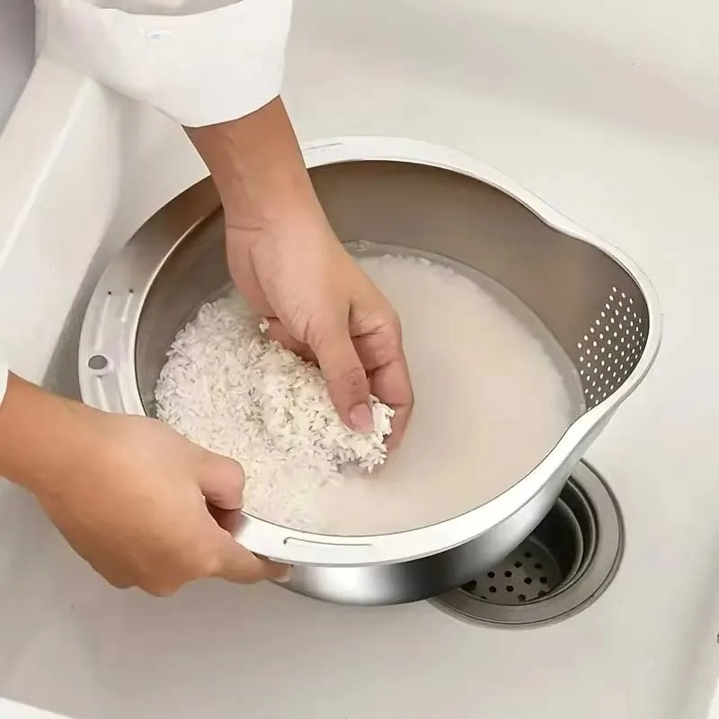 錆びないステンレス製米とぎざる、ストレーナーボウル、パスタ、 - Meal Prep Pasta のレビューと価格