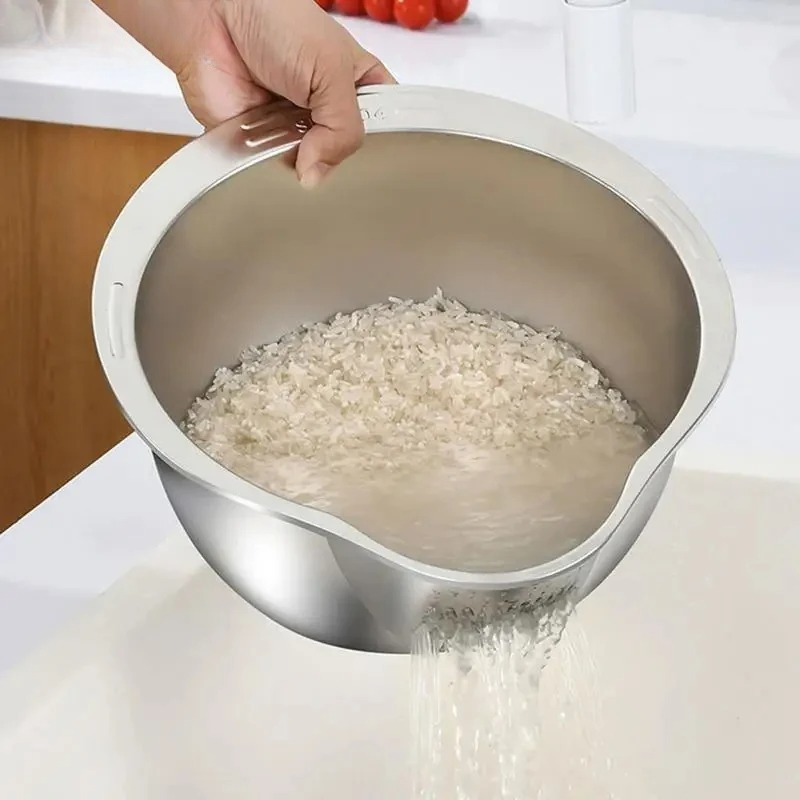 錆びないステンレス製米とぎざる、ストレーナーボウル、パスタ、 - Meal Prep Pasta のレビューと価格