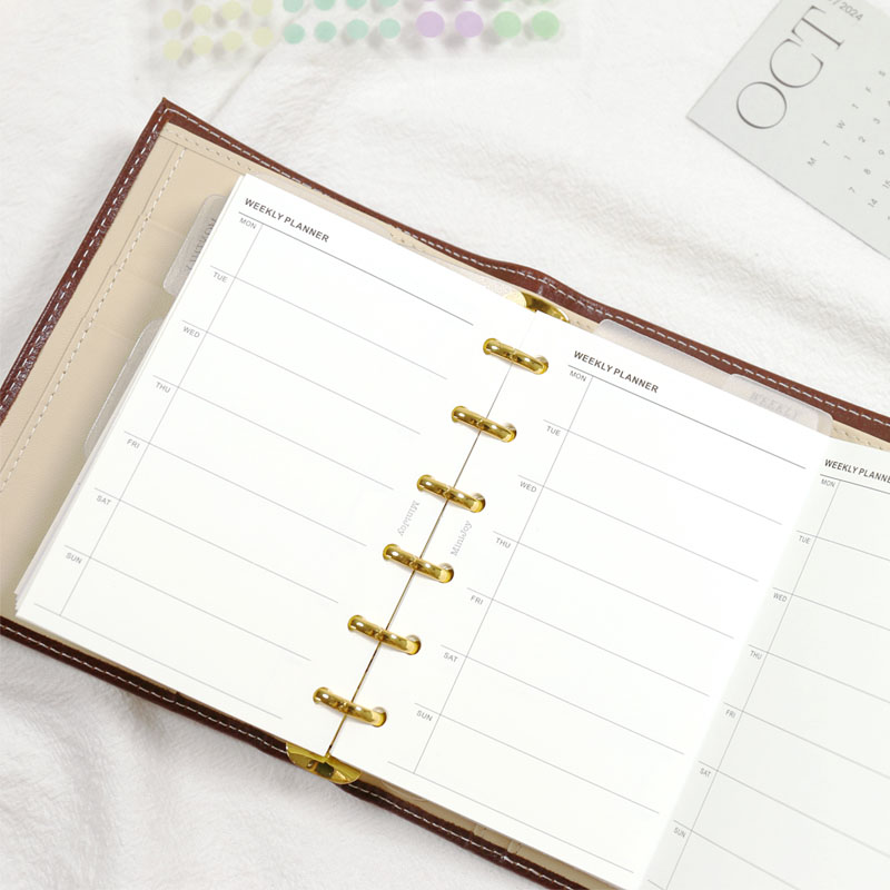 手動元帳、ルーズリーフ紙の交換、コアスケジュール、内側ページ - Meal Plan Notepad のレビューと価格